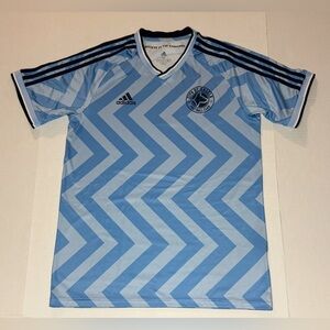 ADIDAS CLIMALITE BLUE CITY OF ANGELS FOOTBALL CLUB 2017 SOCCER JERSEY